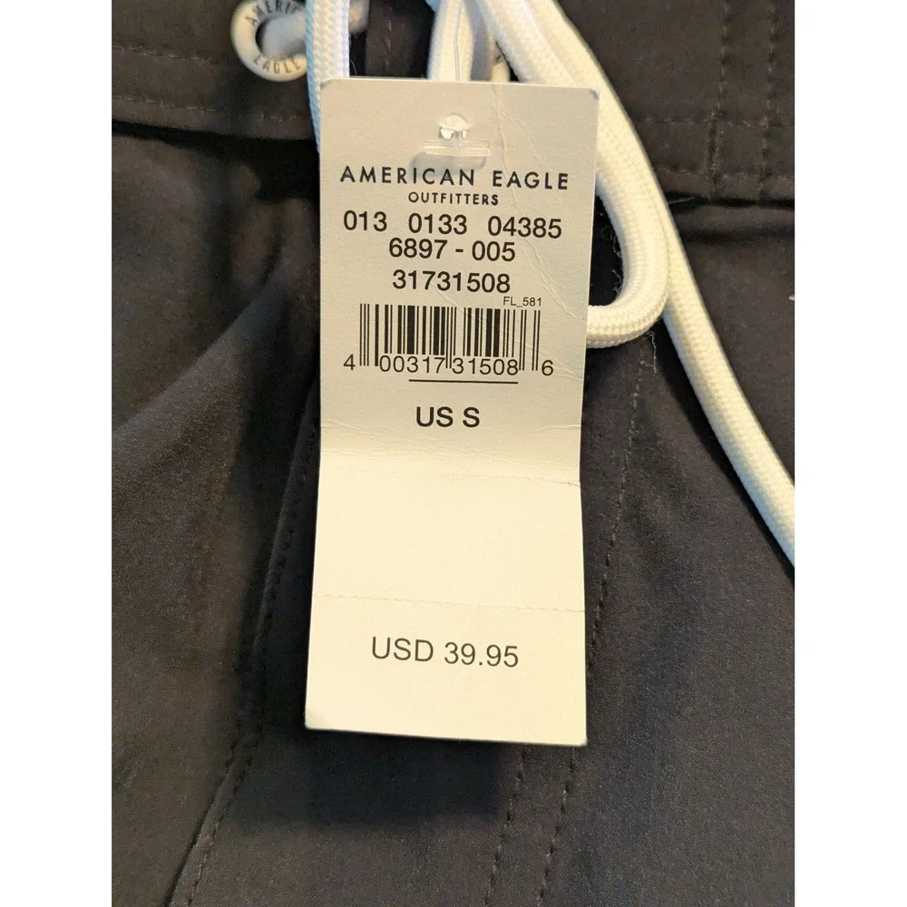 American Eagle Men Small Gray Black Ombre Board Shorts Swim Trunks 0133-4385 NWT
